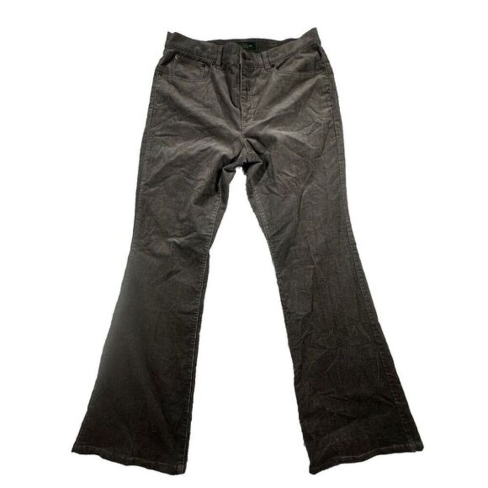 Lauren Jeans Co Ralph Corduroy Pants Womens Size 12 Grey Classic Bootcut